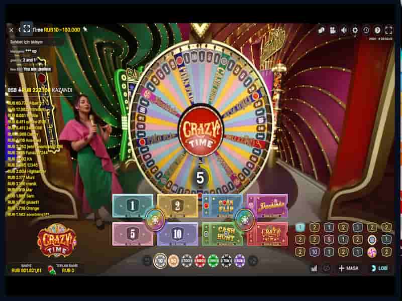 Crazy Time oynamak için Fairspin casino avantajları
